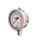 Manômetro inox 0 a 4 kg saída inf latão (0-60 psi)
